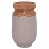 ΔΙΑΚΟΣΜΗΤΙΚΟ ΒΑΖΟ ΔΑΠΕΔΟΥ LINTER HM4662.05S FIBER CEMENT ΓΚΡΙ ΜΑΤ--ΞΥΛΟ ΤΕΑΚ Φ34x60Υεκ