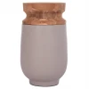 ΔΙΑΚΟΣΜΗΤΙΚΟ ΒΑΖΟ ΔΑΠΕΔΟΥ LINTER HM4662.05S FIBER CEMENT ΓΚΡΙ ΜΑΤ--ΞΥΛΟ ΤΕΑΚ Φ34x60Υεκ