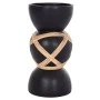 ΔΙΑΚΟΣΜΗΤΙΚΟ ΒΑΖΟ ΔΑΠΕΔΟΥ MAYNARD HM4672.01L TERRACOTTA ΜΑΥΡΟ-RATTAN Φ32x62.5Υεκ