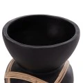 ΔΙΑΚΟΣΜΗΤΙΚΟ ΒΑΖΟ ΔΑΠΕΔΟΥ MAYNARD HM4672.01S FIBER CEMENT ΜΑΥΡΟ-RATTAN Φ27.5x50Υ