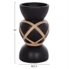 ΔΙΑΚΟΣΜΗΤΙΚΟ ΒΑΖΟ ΔΑΠΕΔΟΥ MAYNARD HM4672.01S TERRACOTTA ΜΑΥΡΟ-RATTAN Φ27.5x50Υ