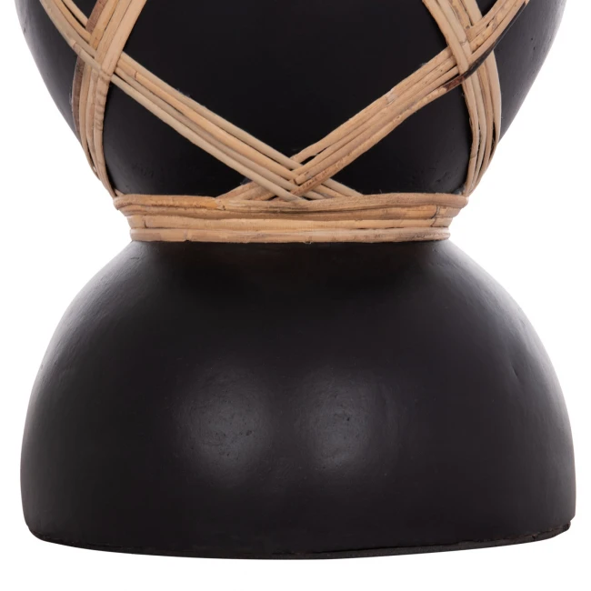 ΔΙΑΚΟΣΜΗΤΙΚΟ ΒΑΖΟ ΔΑΠΕΔΟΥ MAYNARD HM4672.01S TERRACOTTA ΜΑΥΡΟ-RATTAN Φ27.5x50Υ