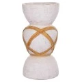 ΔΙΑΚΟΣΜΗΤΙΚΟ ΒΑΖΟ ΔΑΠΕΔΟΥ MAYNARD HM4672.02L FIBER CEMENT ΛΕΥΚΟ--RATTAN Φ32x62.5Υεκ.