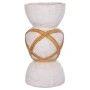 ΔΙΑΚΟΣΜΗΤΙΚΟ ΒΑΖΟ ΔΑΠΕΔΟΥ MAYNARD HM4672.02L TERRACOTTA ΛΕΥΚΟ--RATTAN Φ32x62.5Υεκ.