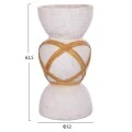ΔΙΑΚΟΣΜΗΤΙΚΟ ΒΑΖΟ ΔΑΠΕΔΟΥ MAYNARD HM4672.02L FIBER CEMENT ΛΕΥΚΟ--RATTAN Φ32x62.5Υεκ.