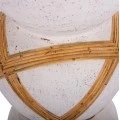 ΔΙΑΚΟΣΜΗΤΙΚΟ ΒΑΖΟ ΔΑΠΕΔΟΥ MAYNARD HM4672.02L FIBER CEMENT ΛΕΥΚΟ--RATTAN Φ32x62.5Υεκ.