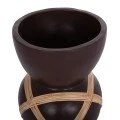 ΔΙΑΚΟΣΜΗΤΙΚΟ ΒΑΖΟ ΔΑΠΕΔΟΥ MAYNARD HM4672.07L FIBER CEMENT ΣΟΚΟΛΑΤΙ-RATTAN Φ32x62.5Υεκ