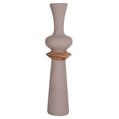 ΔΙΑΚΟΣΜΗΤΙΚΟ ΒΑΖΟ ΔΑΠΕΔΟΥ NEBULA HM4660.05L FIBER CEMENT TAUPE--ΞΥΛΟ ΤΕΑΚ Φ45x172Υεκ
