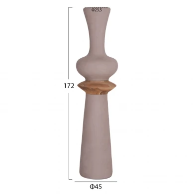 ΔΙΑΚΟΣΜΗΤΙΚΟ ΒΑΖΟ ΔΑΠΕΔΟΥ NEBULA HM4660.05L FIBER CEMENT TAUPE--ΞΥΛΟ ΤΕΑΚ Φ45x172Υεκ