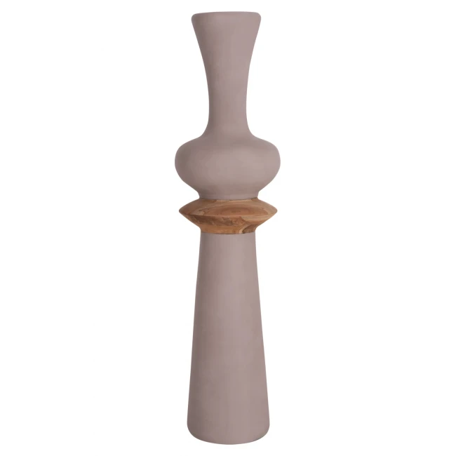 ΔΙΑΚΟΣΜΗΤΙΚΟ ΒΑΖΟ ΔΑΠΕΔΟΥ NEBULA HM4660.05L FIBER CEMENT TAUPE--ΞΥΛΟ ΤΕΑΚ Φ45x172Υεκ