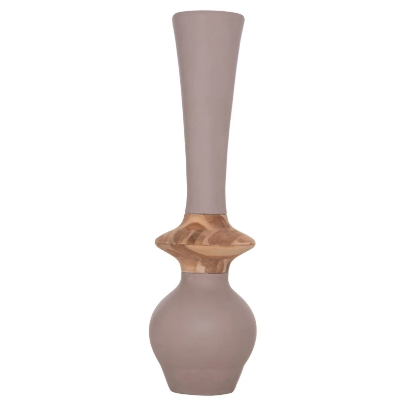 ΔΙΑΚΟΣΜΗΤΙΚΟ ΒΑΖΟ ΔΑΠΕΔΟΥ NEBULA HM4660.05M FIBER CEMENT TAUPE--ΞΥΛΟ ΤΕΑΚ Φ45x148Υεκ