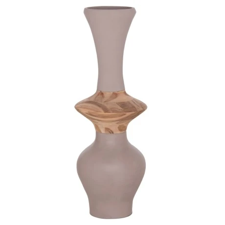ΔΙΑΚΟΣΜΗΤΙΚΟ ΒΑΖΟ ΔΑΠΕΔΟΥ NEBULA HM4660.05S FIBER CEMENT TAUPE--ΞΥΛΟ ΤΕΑΚ Φ45x115Υεκ