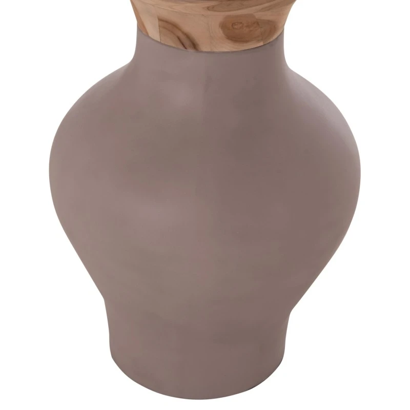 ΔΙΑΚΟΣΜΗΤΙΚΟ ΒΑΖΟ ΔΑΠΕΔΟΥ NEBULA HM4660.05S FIBER CEMENT TAUPE--ΞΥΛΟ ΤΕΑΚ Φ45x115Υεκ