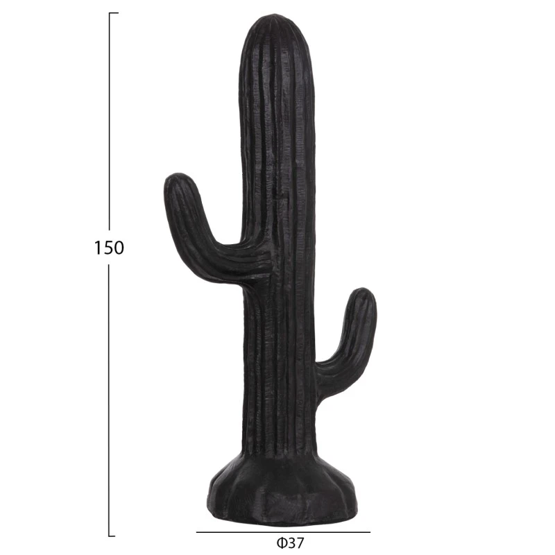 ΔΙΑΚΟΣΜΗΤΙΚΟΣ ΚΑΚΤΟΣ ΔΑΠΕΔΟΥ CACTUS HM4386.01L ΓΥΨΟΣ ΣΕ ΜΑΥΡΟ 63x37x150Υεκ.