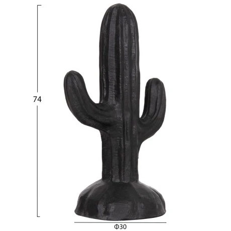 ΔΙΑΚΟΣΜΗΤΙΚΟΣ ΚΑΚΤΟΣ ΔΑΠΕΔΟΥ CACTUS HM4386.01S ΓΥΨΟΣ ΣΕ ΜΑΥΡΟ 42x30x74Υεκ.