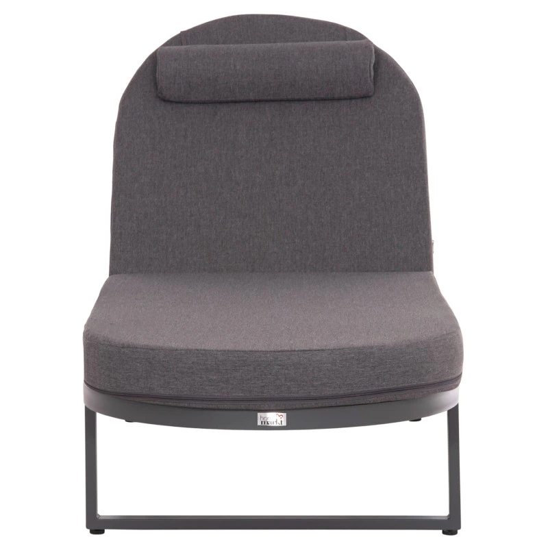ΕΠΑΓΓΕΛΜATIKH ΞΑΠΛΩΣΤΡΑ MALLOW HM10715.03 ΣΚΟΥΡΟ ΓΚΡΙ ΑΛΟΥΜΙΝΙΟ & ΜΑΞΙΛΑΡΙ 198x71x103Υεκ