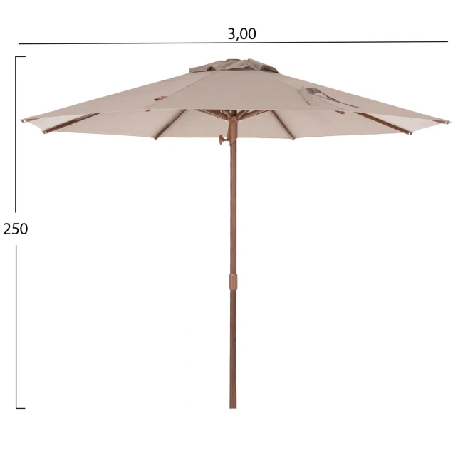 ΕΠΑΓΓΕΛΜΑΤΙΚΗ ΟΜΠΡΕΛΑ GLADELL Φ3,00μ HM6603.02 ΜΠΕΖ ΠΑΝΙ-HEAT TRANSFER ΑΛΟΥMΙΝΙΟ (ΧΩΡΙΣ ΒΑΣΗ)