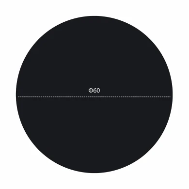 ΕΠΙΦΑΝΕΙΑ ΤΡΑΠΕΖΙΟΥ HPL HM5841.01 ΜΑΥΡΗ Φ60 εκ. ΠΑΧΟΥΣ 12mm.