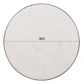 ΕΠΙΦΑΝΕΙΑ ΤΡΑΠΕΖΙΟΥ SINTERED STONE HM6652.02 WHITE MARBLE--ΠΛΑΙΣΙΟ ALU ΜΑΥΡΟ Φ60εκ.