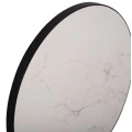 ΕΠΙΦΑΝΕΙΑ ΤΡΑΠΕΖΙΟΥ SINTERED STONE HM6652.02 WHITE MARBLE--ΠΛΑΙΣΙΟ ALU ΜΑΥΡΟ Φ60εκ.