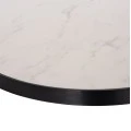 ΕΠΙΦΑΝΕΙΑ ΤΡΑΠΕΖΙΟΥ SINTERED STONE HM6652.02 WHITE MARBLE--ΠΛΑΙΣΙΟ ALU ΜΑΥΡΟ Φ60εκ.