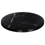 ΕΠΙΦΑΝΕΙΑ ΤΡΑΠΕΖΙΟΥ SINTERED STONE HM6652.03 BLACK MARBLE--ΠΛΑΙΣΙΟ ALU ΜΑΥΡΟ Φ60εκ.