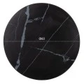 ΕΠΙΦΑΝΕΙΑ ΤΡΑΠΕΖΙΟΥ SINTERED STONE HM6652.03 BLACK MARBLE--ΠΛΑΙΣΙΟ ALU ΜΑΥΡΟ Φ60εκ.