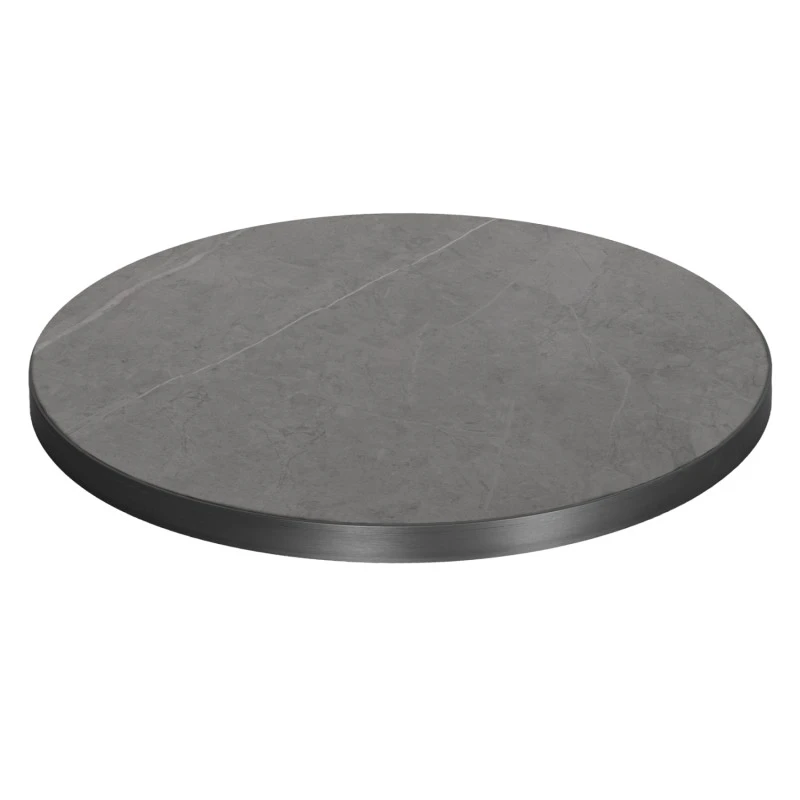 ΕΠΙΦΑΝΕΙΑ ΤΡΑΠΕΖΙΟΥ SINTERED STONE HM6652.05 GREY MARBLE--ΠΛΑΙΣΙΟ ALU ΓΚΡΙ Φ60εκ.
