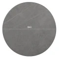 ΕΠΙΦΑΝΕΙΑ ΤΡΑΠΕΖΙΟΥ SINTERED STONE HM6652.05 GREY MARBLE--ΠΛΑΙΣΙΟ ALU ΓΚΡΙ Φ60εκ.