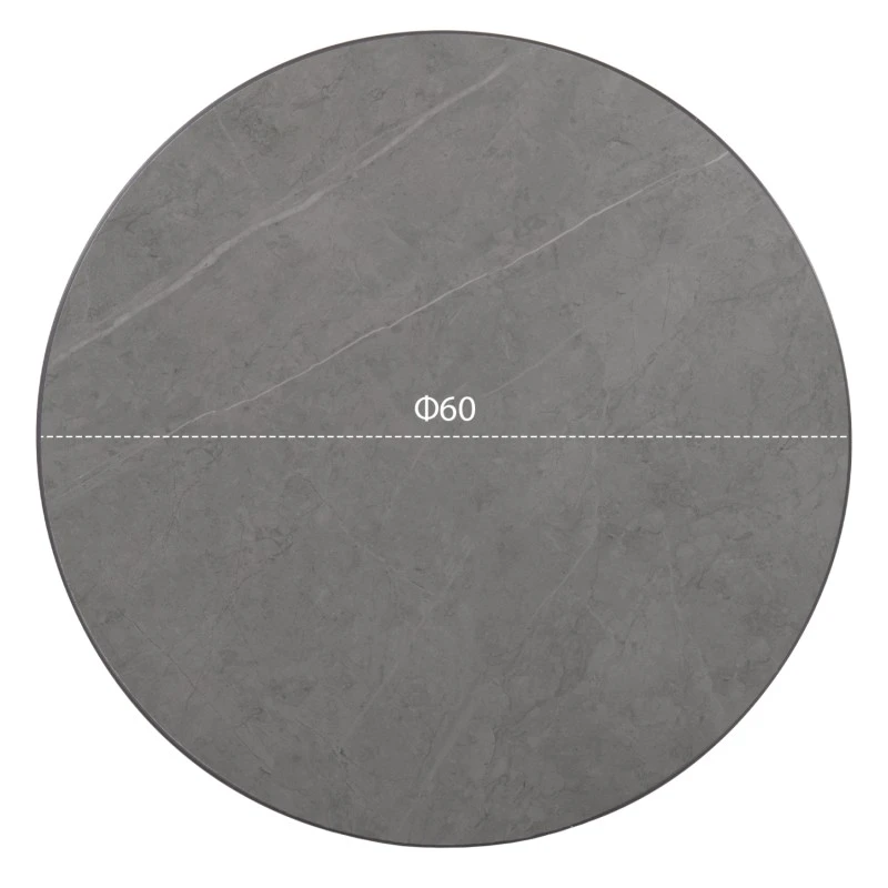 ΕΠΙΦΑΝΕΙΑ ΤΡΑΠΕΖΙΟΥ SINTERED STONE HM6652.05 GREY MARBLE--ΠΛΑΙΣΙΟ ALU ΓΚΡΙ Φ60εκ.