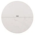 ΕΠΙΦΑΝΕΙΑ ΤΡΑΠΕΖΙΟΥ SINTERED STONE HM6652.12 WHITE MARBLE--ΠΛΑΙΣΙΟ ALU ΧΡΥΣΟ Φ60εκ.