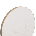 ΕΠΙΦΑΝΕΙΑ ΤΡΑΠΕΖΙΟΥ SINTERED STONE HM6652.12 WHITE MARBLE--ΠΛΑΙΣΙΟ ALU ΧΡΥΣΟ Φ60εκ.