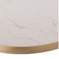 ΕΠΙΦΑΝΕΙΑ ΤΡΑΠΕΖΙΟΥ SINTERED STONE HM6652.12 WHITE MARBLE--ΠΛΑΙΣΙΟ ALU ΧΡΥΣΟ Φ60εκ.