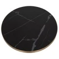 ΕΠΙΦΑΝΕΙΑ ΤΡΑΠΕΖΙΟΥ SINTERED STONE HM6652.13 BLACK MARBLE--ΠΛΑΙΣΙΟ ALU ΧΡΥΣΟ Φ60εκ.