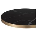 ΕΠΙΦΑΝΕΙΑ ΤΡΑΠΕΖΙΟΥ SINTERED STONE HM6652.13 BLACK MARBLE--ΠΛΑΙΣΙΟ ALU ΧΡΥΣΟ Φ60εκ.
