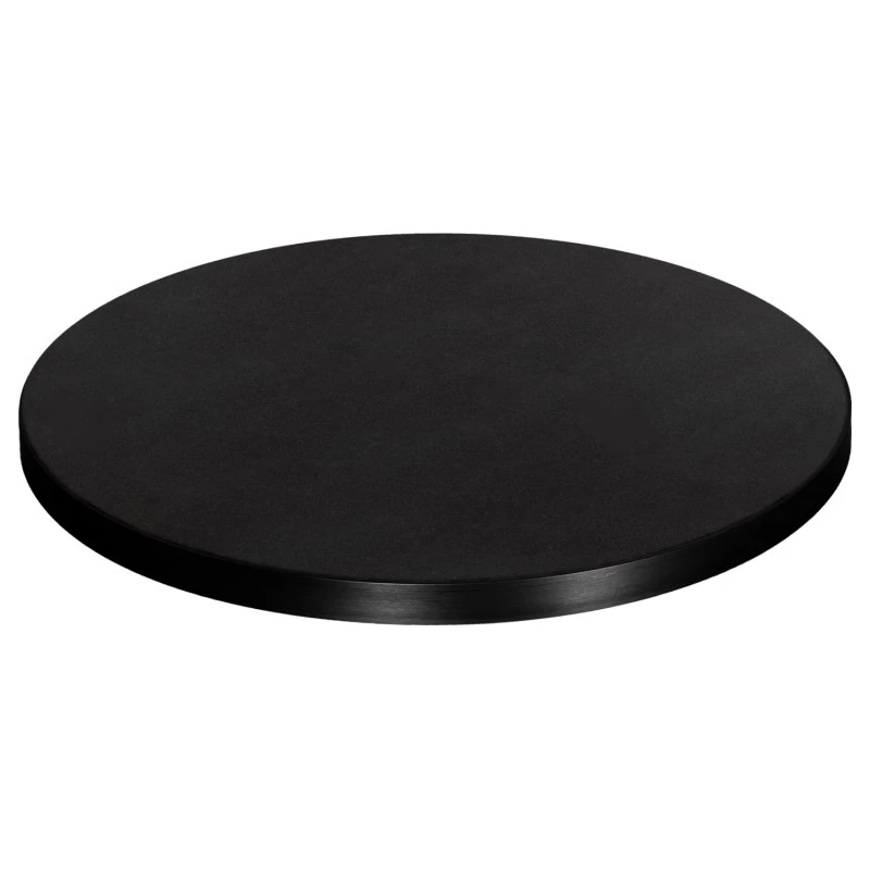 ΕΠΙΦΑΝΕΙΑ ΤΡΑΠΕΖΙΟΥ SINTERED STONE HM6653.01 ΜΑΥΡΗ ΜΕ ΠΛΑΙΣΙΟ ALU ΜΑΥΡΟ Φ70εκ.