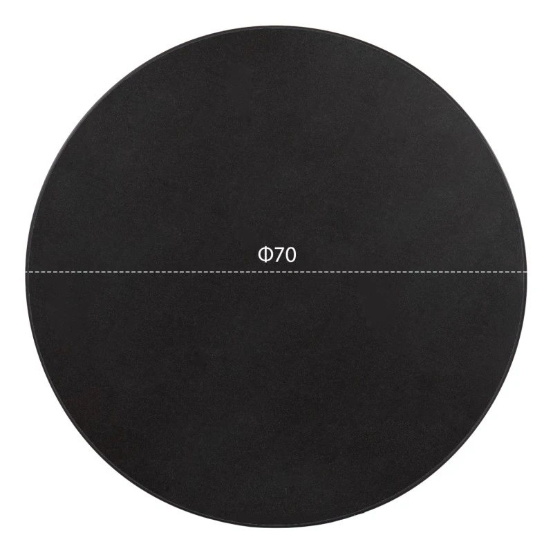 ΕΠΙΦΑΝΕΙΑ ΤΡΑΠΕΖΙΟΥ SINTERED STONE HM6653.01 ΜΑΥΡΗ ΜΕ ΠΛΑΙΣΙΟ ALU ΜΑΥΡΟ Φ70εκ.