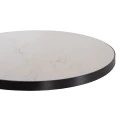 ΕΠΙΦΑΝΕΙΑ ΤΡΑΠΕΖΙΟΥ SINTERED STONE HM6653.02 WHITE MARBLE--ΠΛΑΙΣΙΟ ALU ΜΑΥΡΟ Φ70εκ.