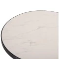 ΕΠΙΦΑΝΕΙΑ ΤΡΑΠΕΖΙΟΥ SINTERED STONE HM6653.02 WHITE MARBLE--ΠΛΑΙΣΙΟ ALU ΜΑΥΡΟ Φ70εκ.