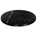 ΕΠΙΦΑΝΕΙΑ ΤΡΑΠΕΖΙΟΥ SINTERED STONE HM6653.03 BLACK MARBLE--ΠΛΑΙΣΙΟ ALU ΜΑΥΡΟ Φ70εκ.