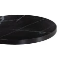 ΕΠΙΦΑΝΕΙΑ ΤΡΑΠΕΖΙΟΥ SINTERED STONE HM6653.03 BLACK MARBLE--ΠΛΑΙΣΙΟ ALU ΜΑΥΡΟ Φ70εκ.