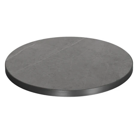 ΕΠΙΦΑΝΕΙΑ ΤΡΑΠΕΖΙΟΥ SINTERED STONE HM6653.05 GREY MARBLE--ΠΛΑΙΣΙΟ ALU ΓΚΡΙ Φ70εκ.