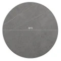 ΕΠΙΦΑΝΕΙΑ ΤΡΑΠΕΖΙΟΥ SINTERED STONE HM6653.05 GREY MARBLE--ΠΛΑΙΣΙΟ ALU ΓΚΡΙ Φ70εκ.