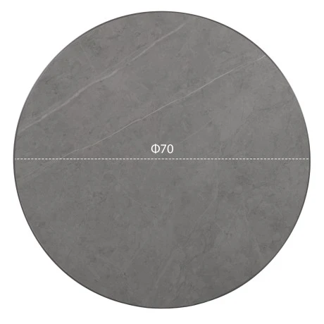 ΕΠΙΦΑΝΕΙΑ ΤΡΑΠΕΖΙΟΥ SINTERED STONE HM6653.05 GREY MARBLE--ΠΛΑΙΣΙΟ ALU ΓΚΡΙ Φ70εκ.