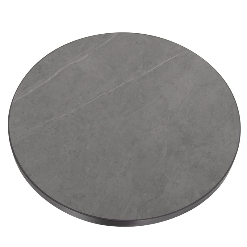 ΕΠΙΦΑΝΕΙΑ ΤΡΑΠΕΖΙΟΥ SINTERED STONE HM6653.05 GREY MARBLE--ΠΛΑΙΣΙΟ ALU ΓΚΡΙ Φ70εκ.