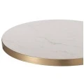 ΕΠΙΦΑΝΕΙΑ ΤΡΑΠΕΖΙΟΥ SINTERED STONE HM6653.12 WHITE MARBLE--ΠΛΑΙΣΙΟ ALU ΧΡΥΣΟ Φ70εκ.