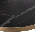 ΕΠΙΦΑΝΕΙΑ ΤΡΑΠΕΖΙΟΥ SINTERED STONE HM6653.13 BLACK MARBLE--ΠΛΑΙΣΙΟ ALU ΧΡΥΣΟ Φ70εκ.