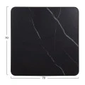 ΕΠΙΦΑΝΕΙΑ ΤΡΑΠΕΖΙΟΥ SINTERED STONE HM6654.03 BLACK MARBLE--ΠΛΑΙΣΙΟ ALU ΜΑΥΡΟ 70x70εκ.