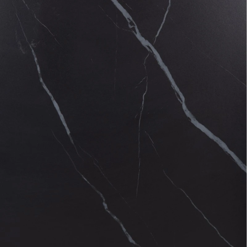 ΕΠΙΦΑΝΕΙΑ ΤΡΑΠΕΖΙΟΥ SINTERED STONE HM6654.03 BLACK MARBLE--ΠΛΑΙΣΙΟ ALU ΜΑΥΡΟ 70x70εκ.
