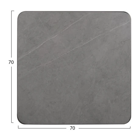 ΕΠΙΦΑΝΕΙΑ ΤΡΑΠΕΖΙΟΥ SINTERED STONE HM6654.05 GREY MARBLE--ΠΛΑΙΣΙΟ ALU ΓΚΡΙ 70x70εκ.